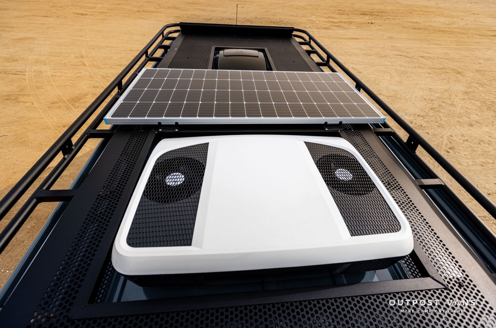 A car with a solar panel on top of it