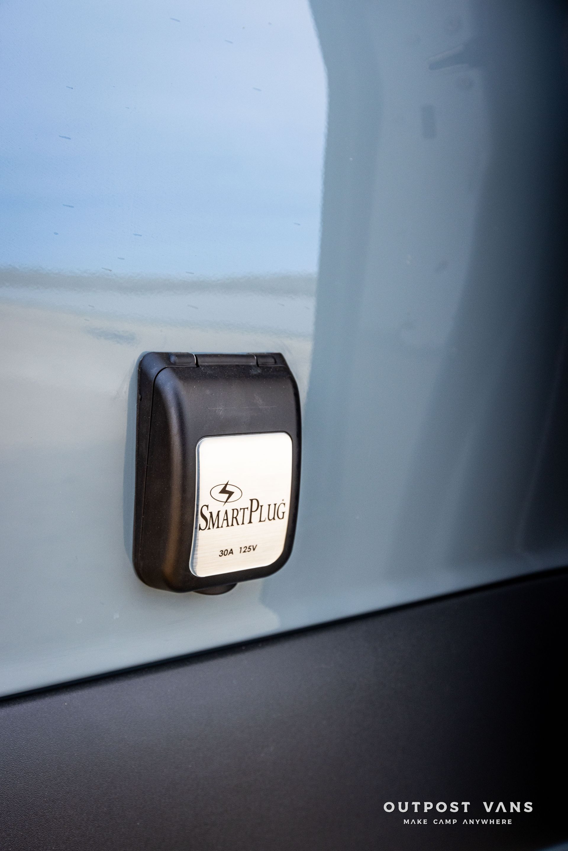 A close up of a swag box on the side of a van