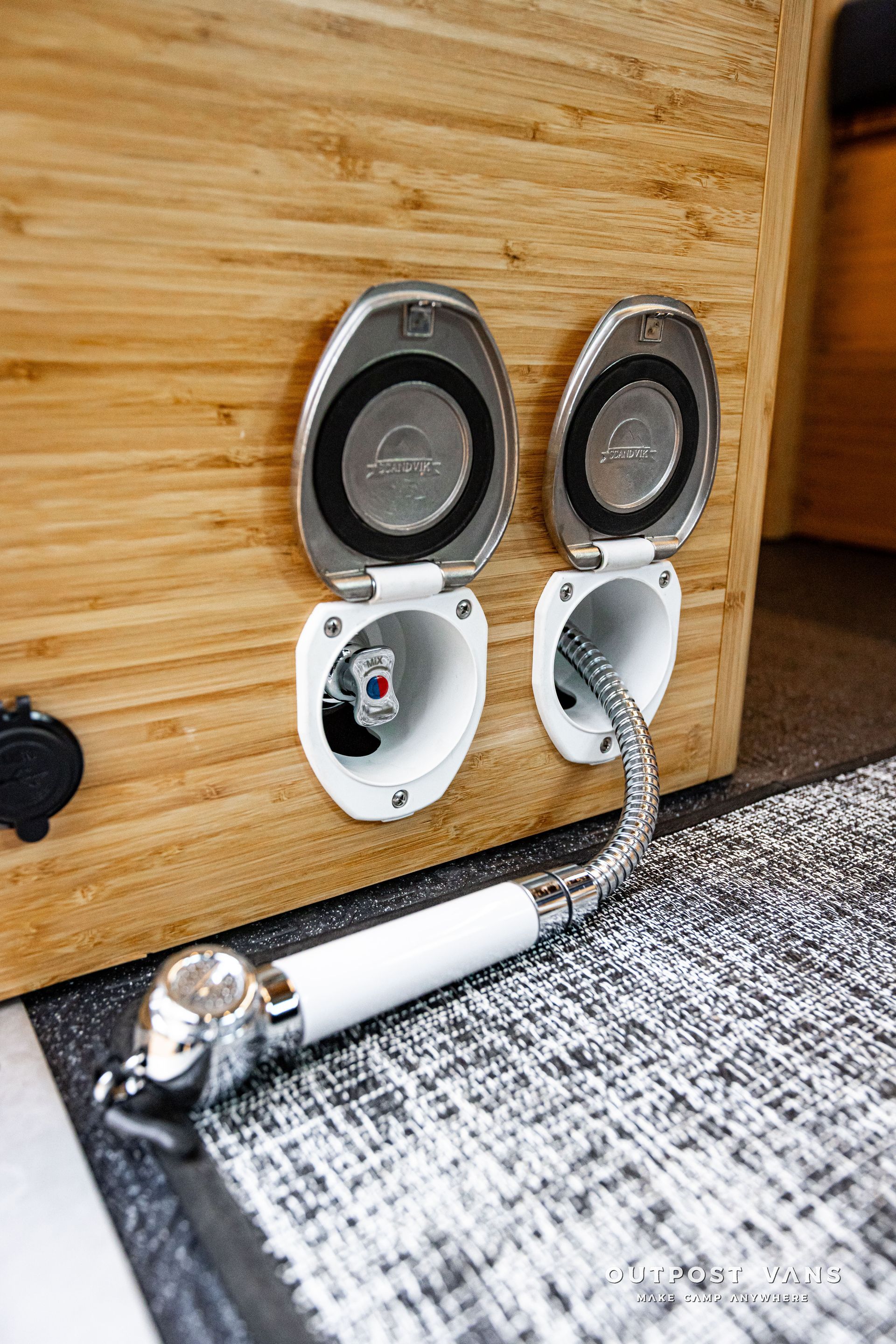 CAMPERVAN IN FLOOR SHOWER PAN