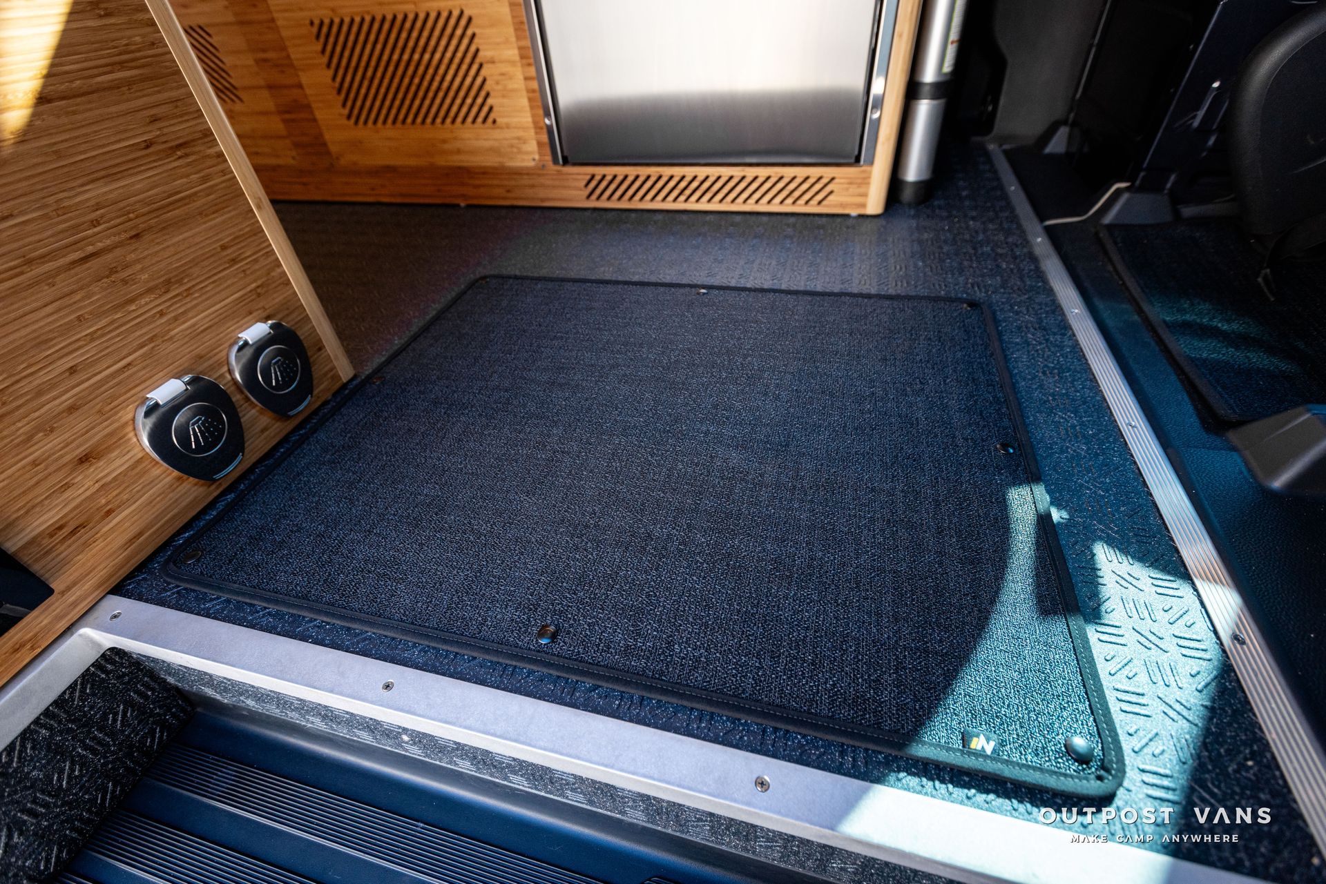outpost vans in floor shower pan cover. inhabit designs