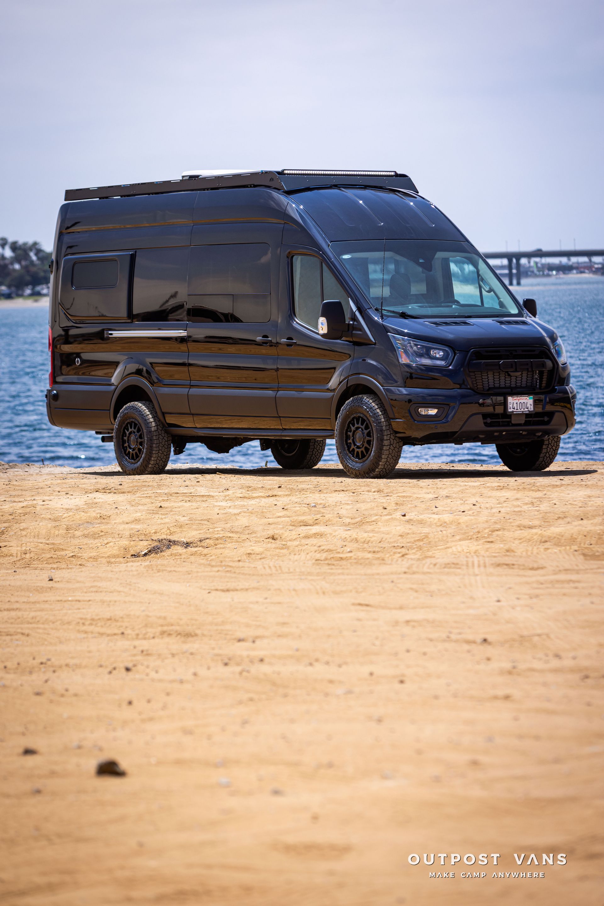 Outpost Vans custom built camper van Ford Transit 148 AWD