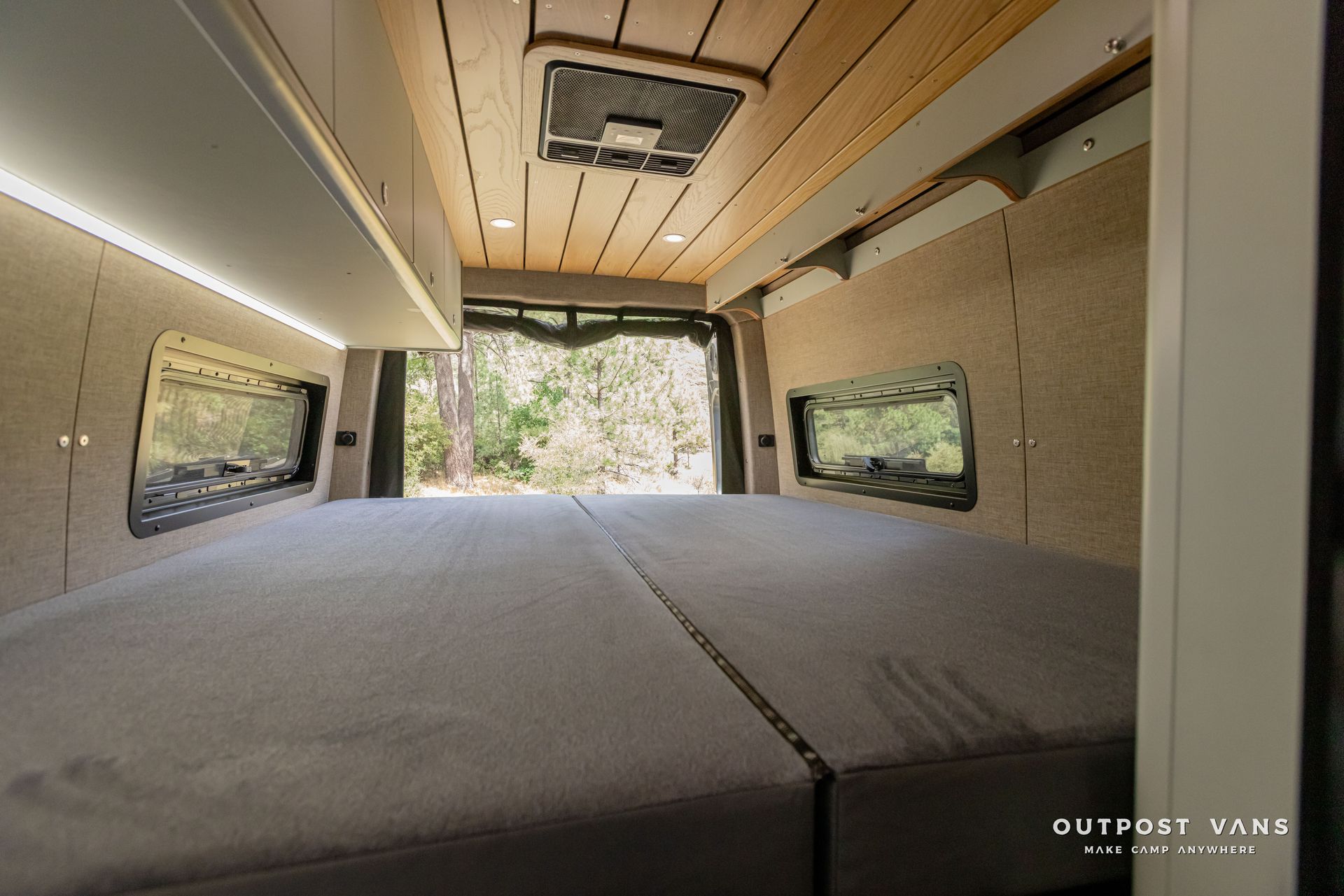 murphy bed system. Outpost vans Sprinter 170 AWD.