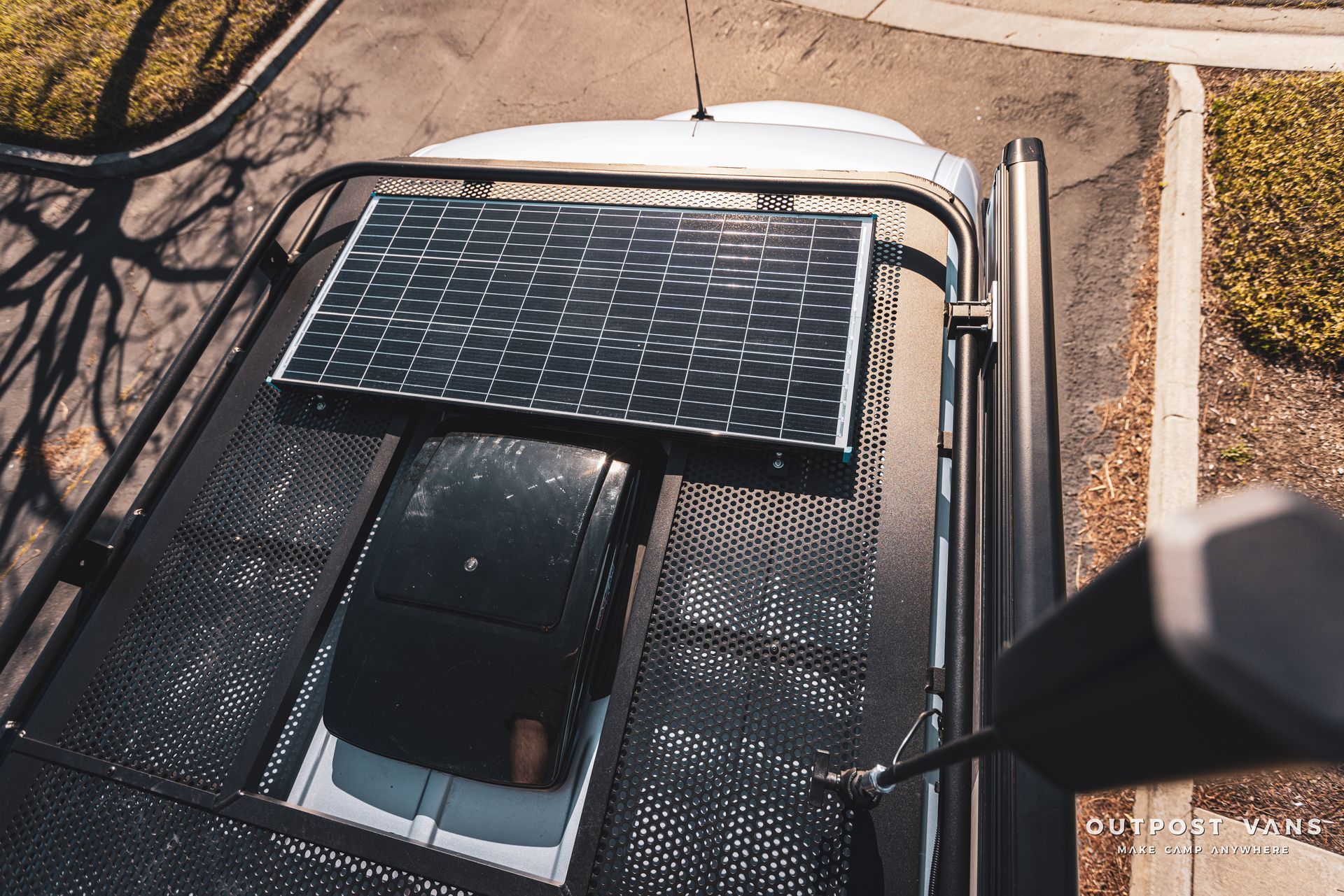a car with a solar panel on top of it