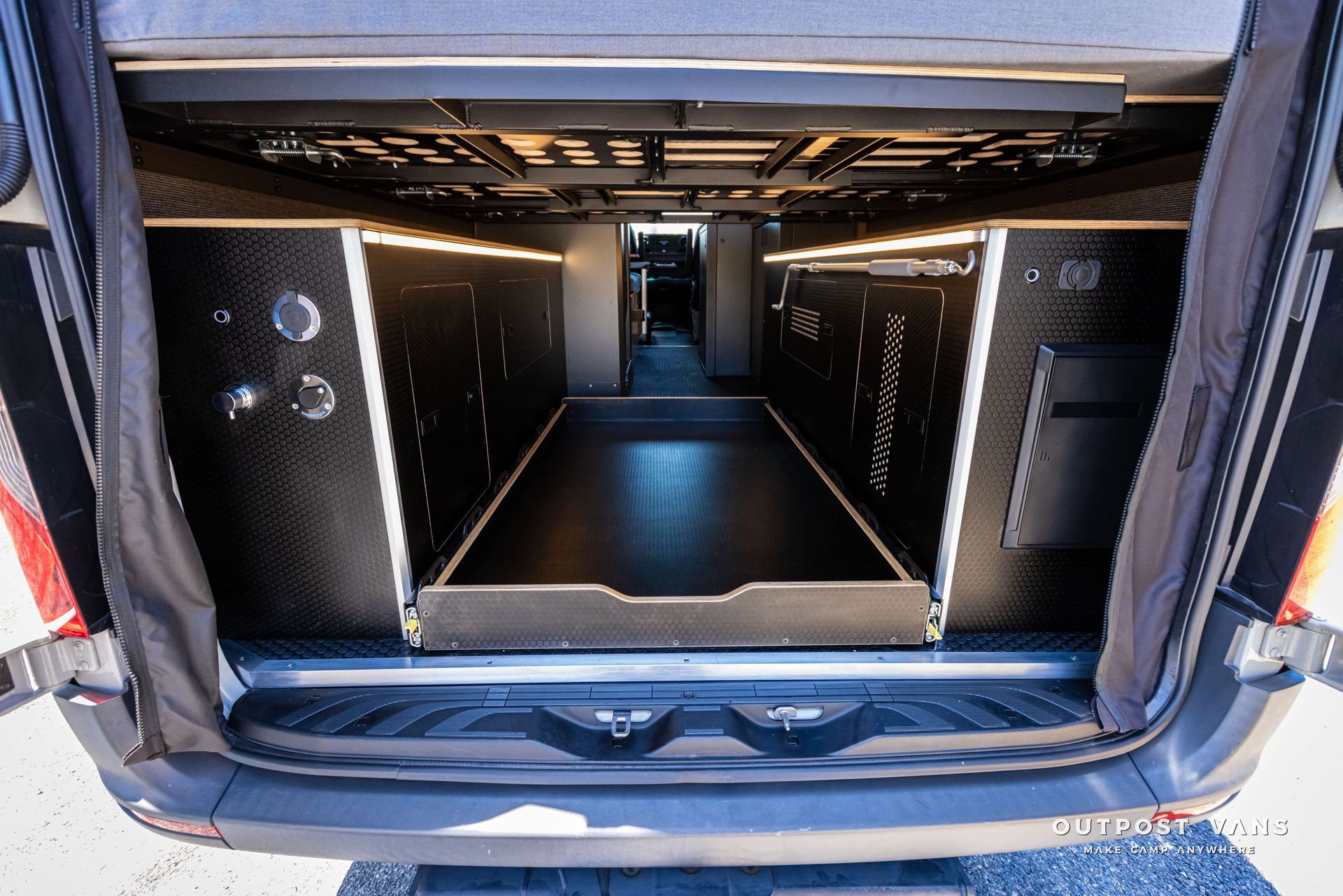 The trunk of a van has a lot of storage space
