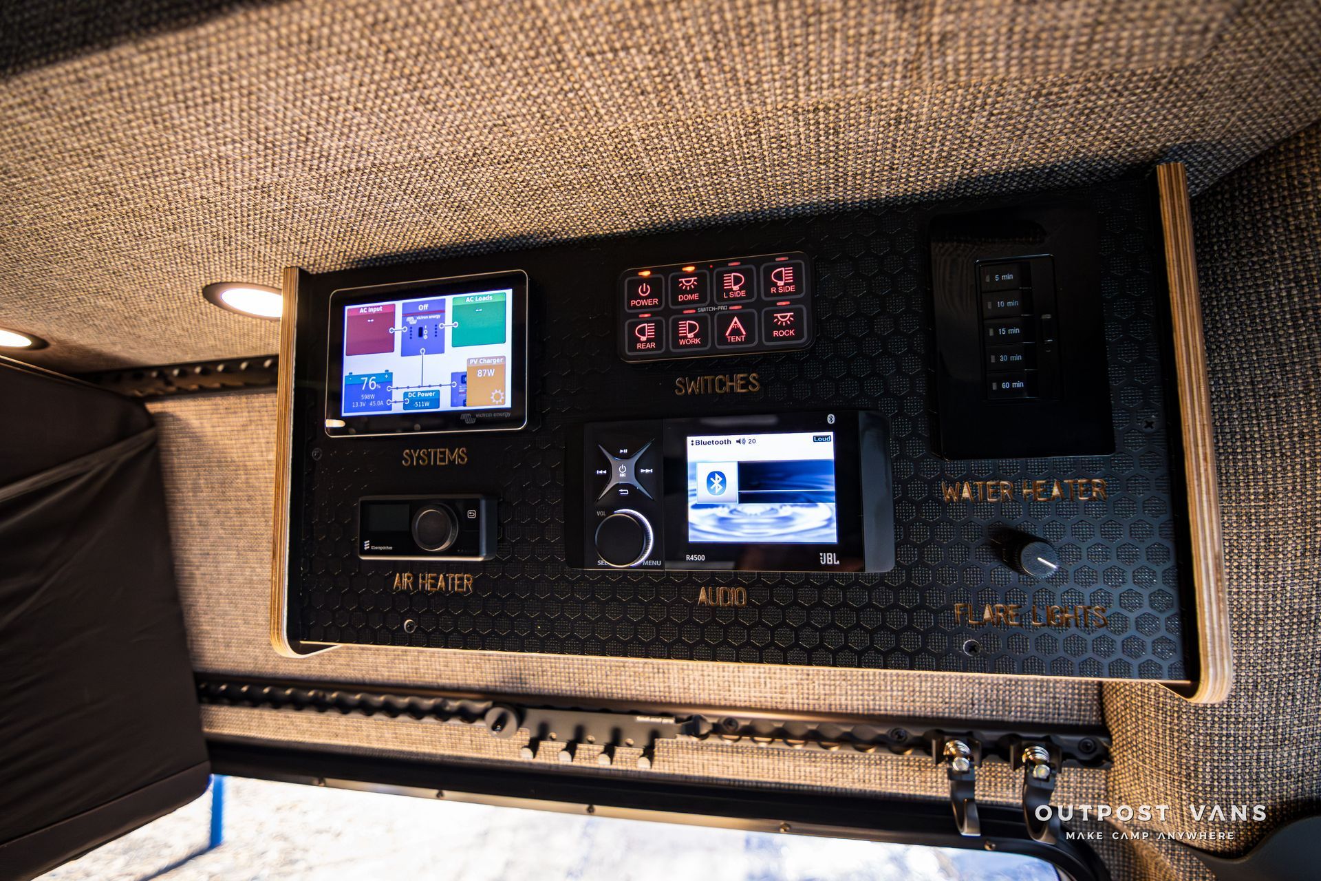 A dashboard of a vehicle with a gps on it