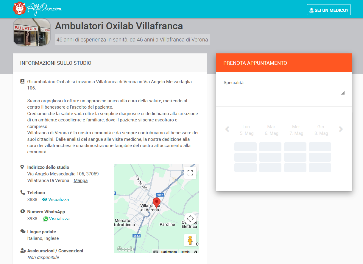Prenotazione visite online