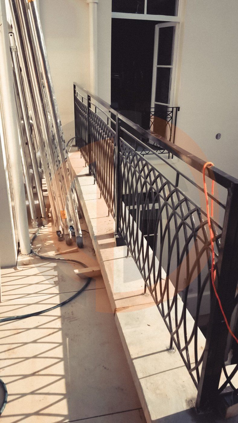 Cast iron stair balustrade St James Park