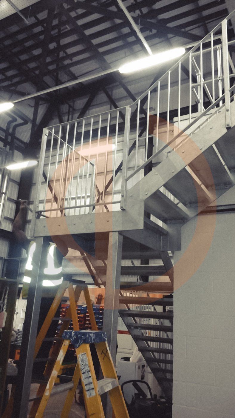 INTERNAL GALVAINSED STAIRS WARNER BROS STUDIOS WATFORD