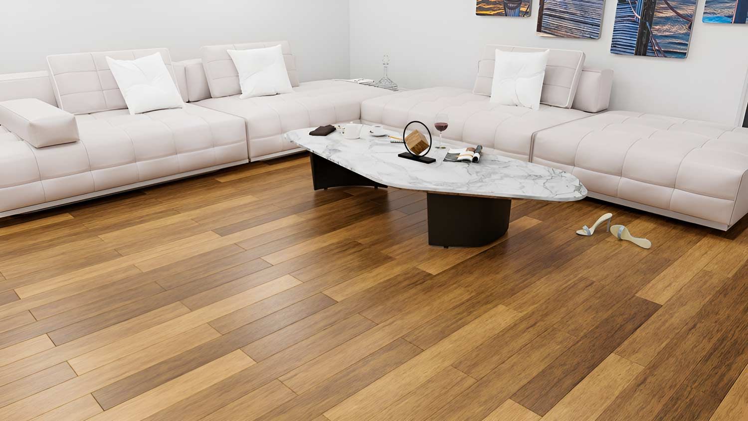 A Living Room With A Couch And A Coffee Table On A Wooden Floor — Flooring Direct Mid North Coast in South Kempsey, NSW