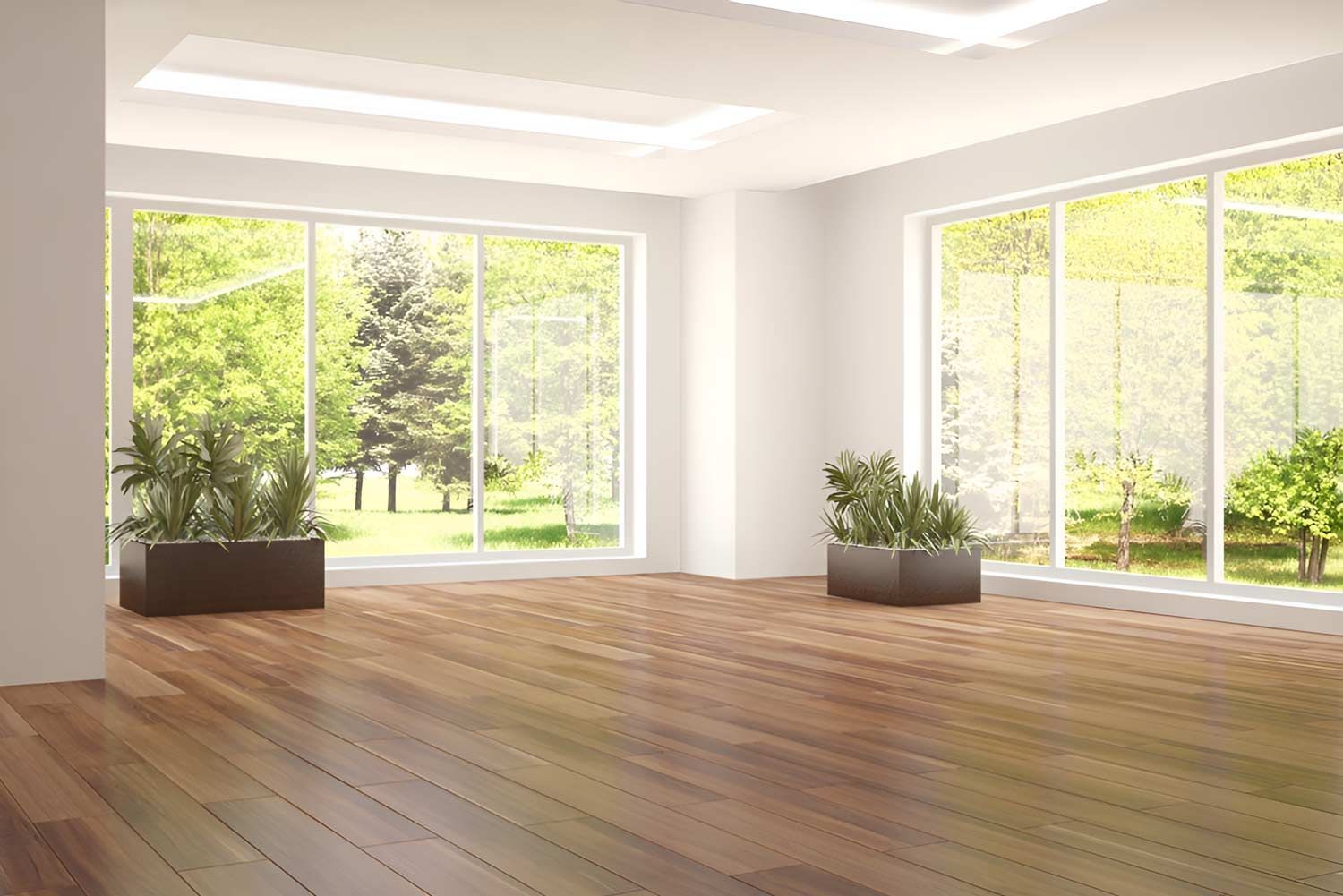 An Empty Space Featuring Wooden Floors And Plenty Of Windows — Flooring Direct Mid North Coast in South West Rocks, NSW