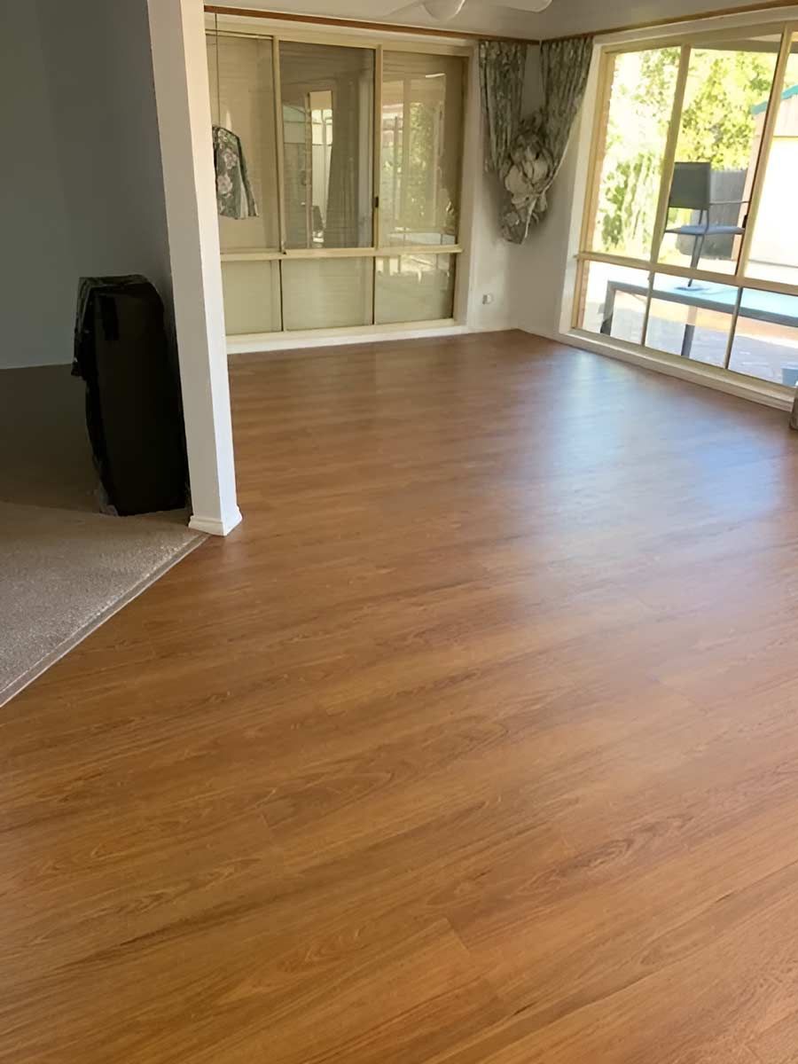 A Living Room Featuring Wooden Flooring — Flooring Direct Mid North Coast in South Kempsey, NSW
