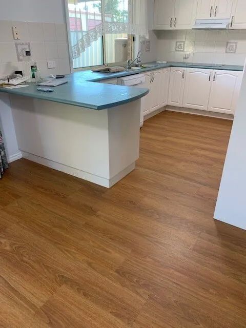 A Kitchen With Vinyl Flooring — Flooring Direct Mid North Coast in South Kempsey, NSW