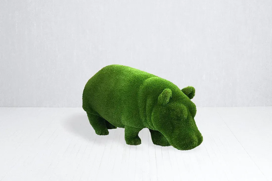 Small hippo turf sculpture — Treasure Coast, FL