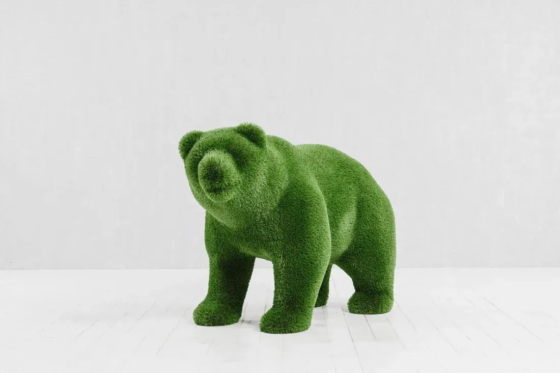 Small bear turf sculpture — Treasure Coast, FL