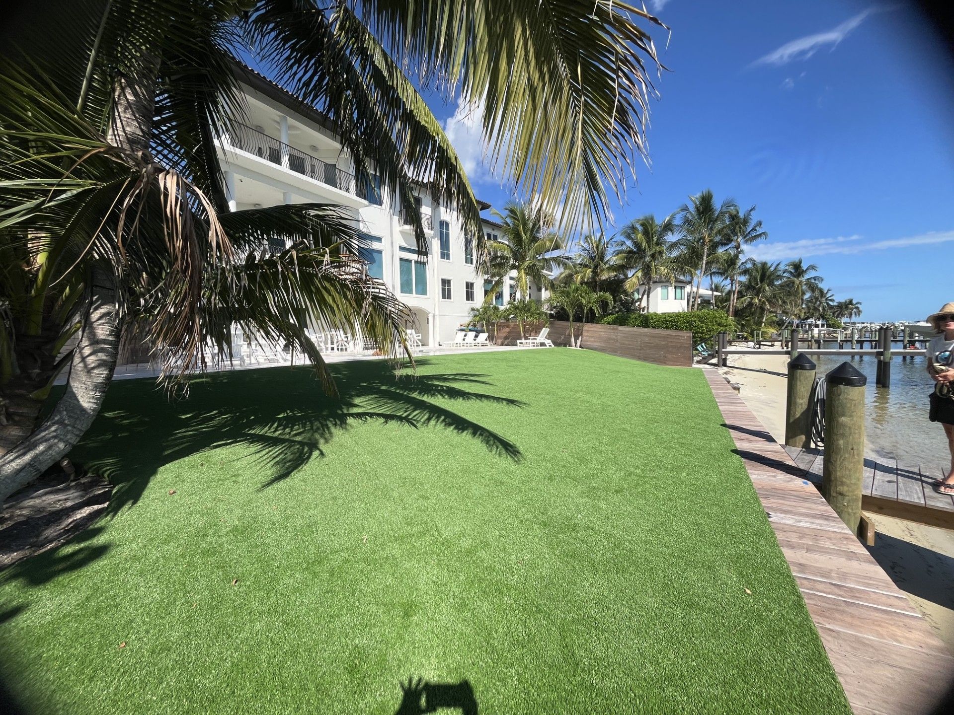 Artificial turf installation project in Hobe Sound, FL.