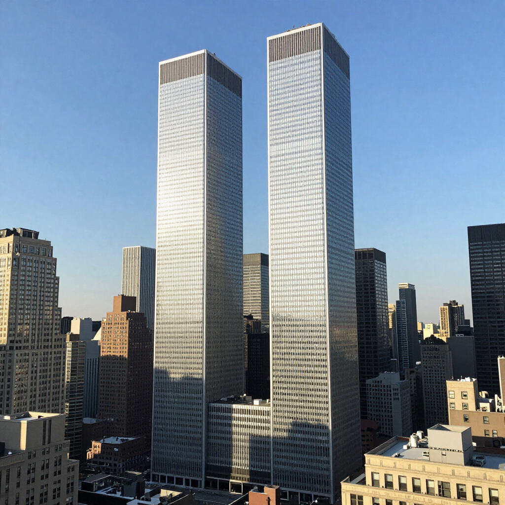The twin towers on September 10th