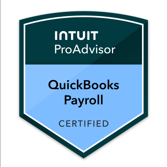Bookkeeper reviewing payroll calculations on a laptop in a bright office.