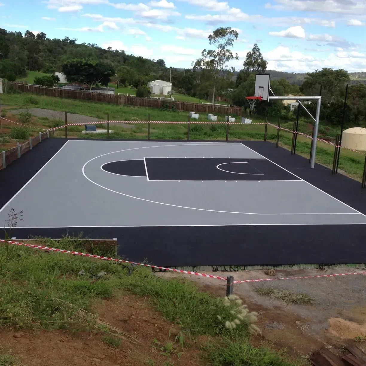 A Black and Grey Basketball Court — Queensland, Australia — Jordin Sports Constructions