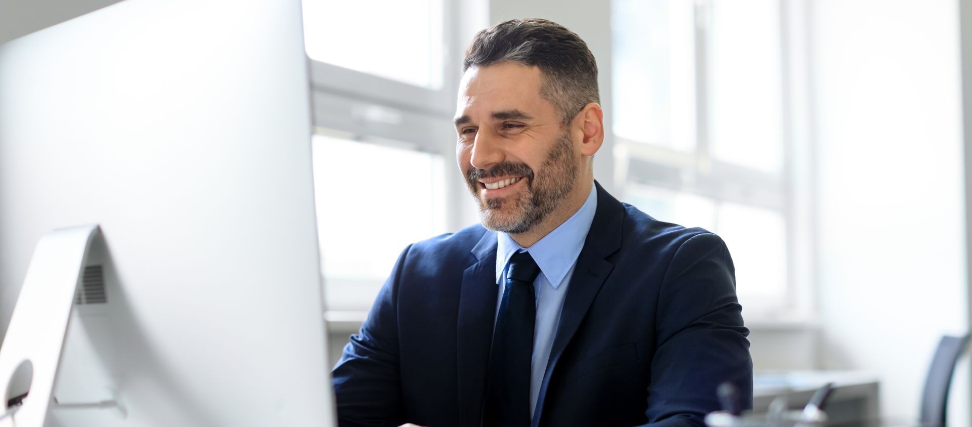 Man working at computer