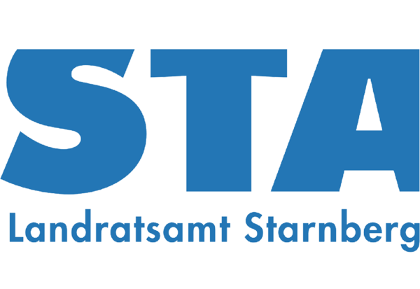 Blue “STA” logo with “Landratsamt Starnberg” text underneath