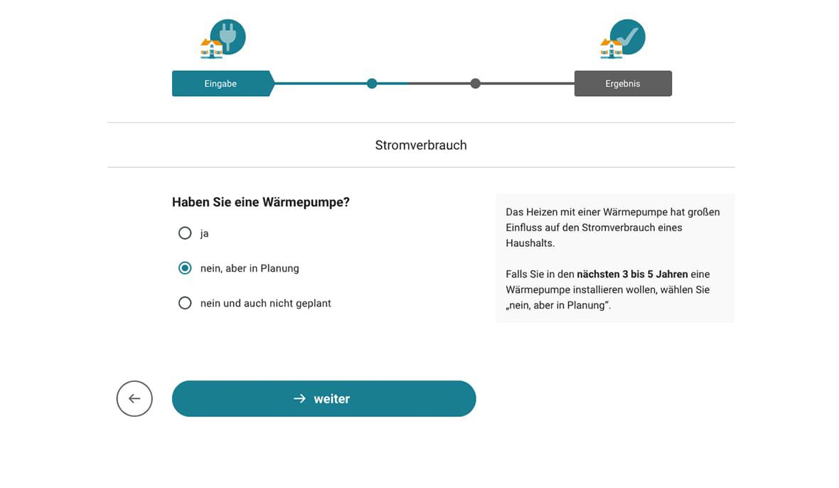 Fortschrittsanzeige im Bestellprozess mit türkisfarbenen und grauen Schritten, Versandoptionen und einem türkisfarbenen Weiter-Button