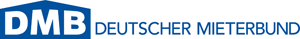 Logo des DMB (Deutscher Mieterbund) in Blau und Weiß mit fettgedrucktem „DMB“-Schriftzug und Wortmarke.