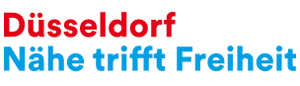 Düsseldorf-Logo mit Slogan “Nähe trifft Freiheit”