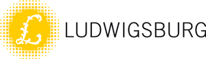 Ludwigsburg-Logo mit gelbem Punktmatrix-Kreis und weißem L neben schwarzem Text