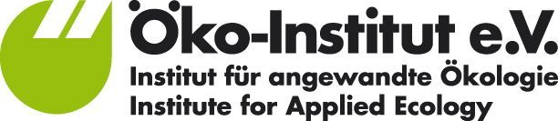 Logo des Öko-Instituts e.V. mit grünem Blattsymbol und schwarzem Text für das Institut für Angewandte Ökologie