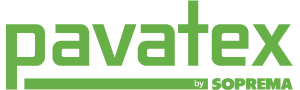 Pavatex-Logo mit dem Schriftzug „by SOPREMA“ darunter
