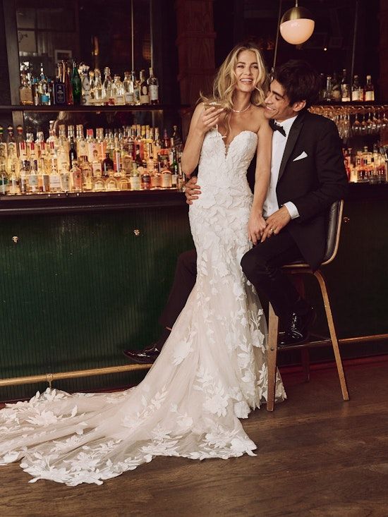 A Couple in a Wedding Attire Sits at a Bar — Just Formals in Winnellie, NT