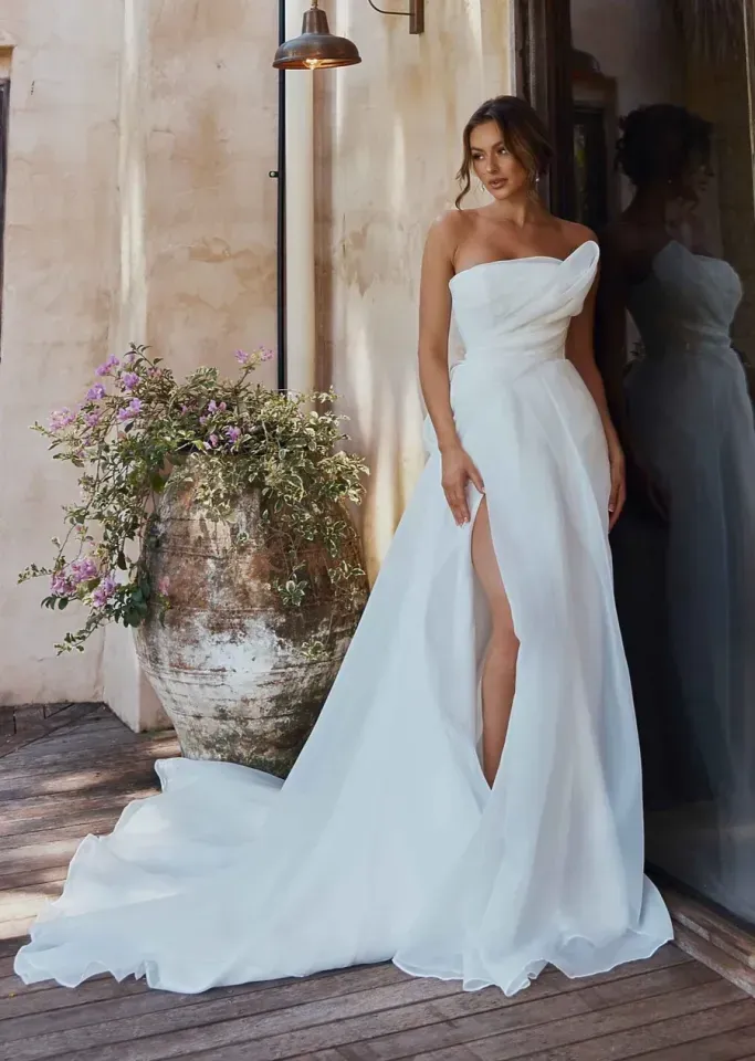 Tania Olsen - Cora Wedding Dress Front — Just Formals in Winnellie, NT