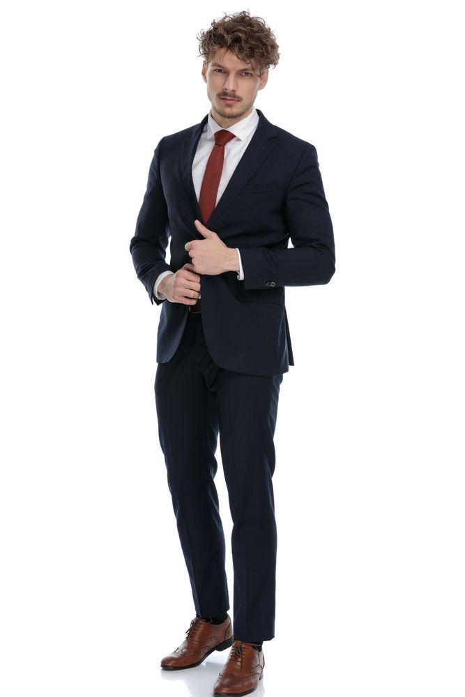Man in Navy Suit and Red Tie — Just Formals in Winnellie, NT