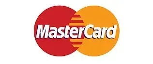 A red and orange mastercard logo on a white background.