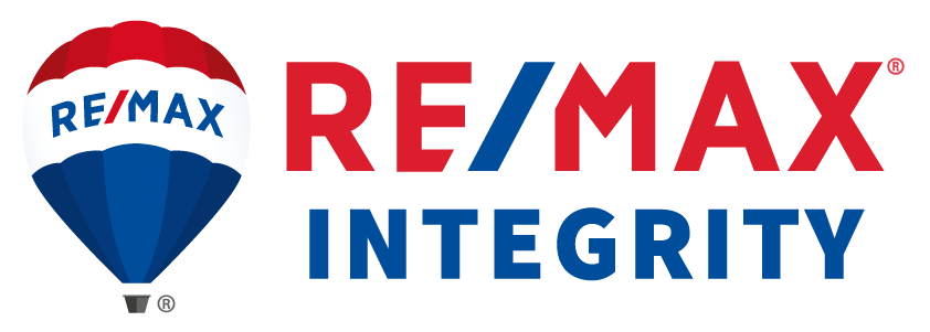 RE/MAX Integrity logo with red and blue text and hot air balloon icon