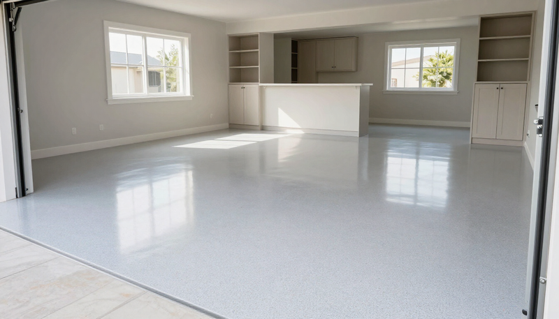 Flake garage floor