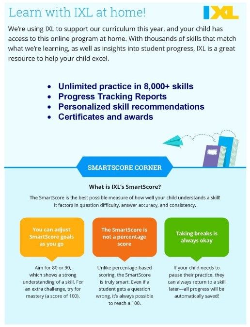 Learn at home with IXL