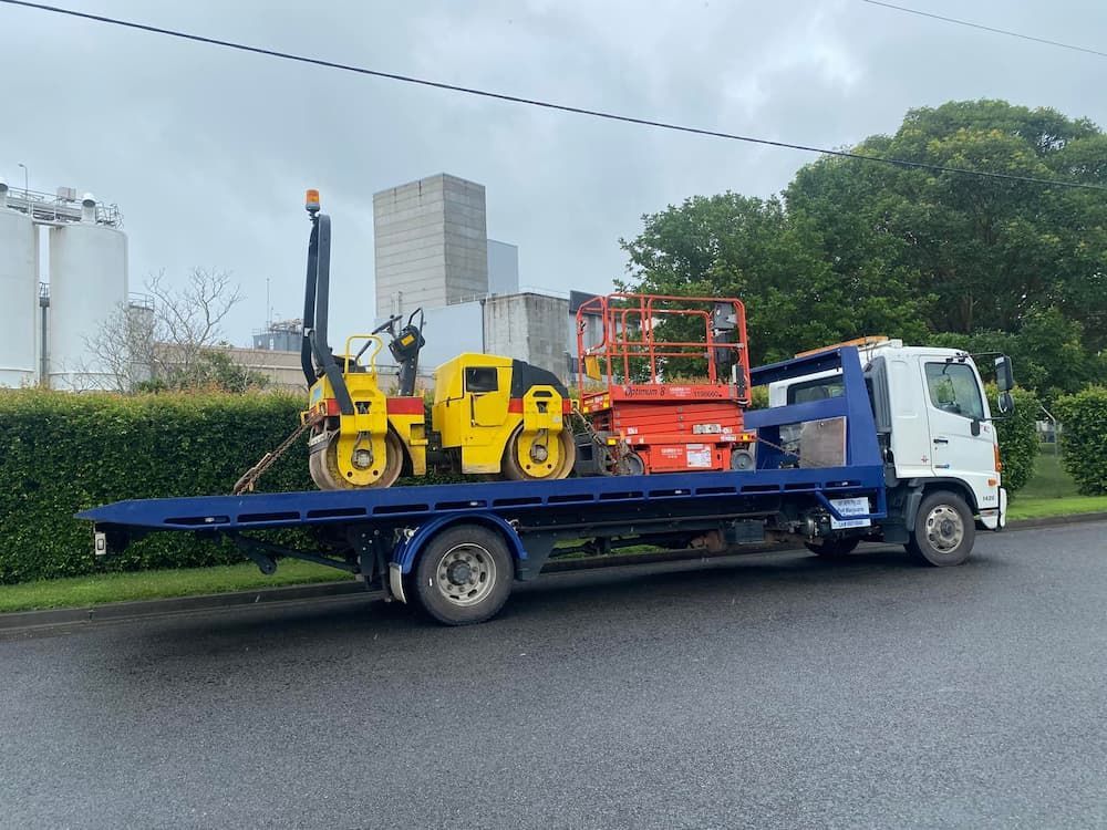 Truck Loaded with Mining Machinery — Port Macquarie Tilt Tray Towing in Wauchope, NSW