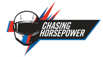 A blue and red logo for chasing horsepower