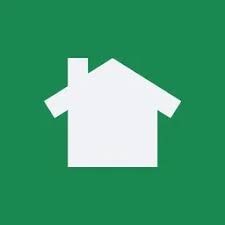 White house icon on a green background