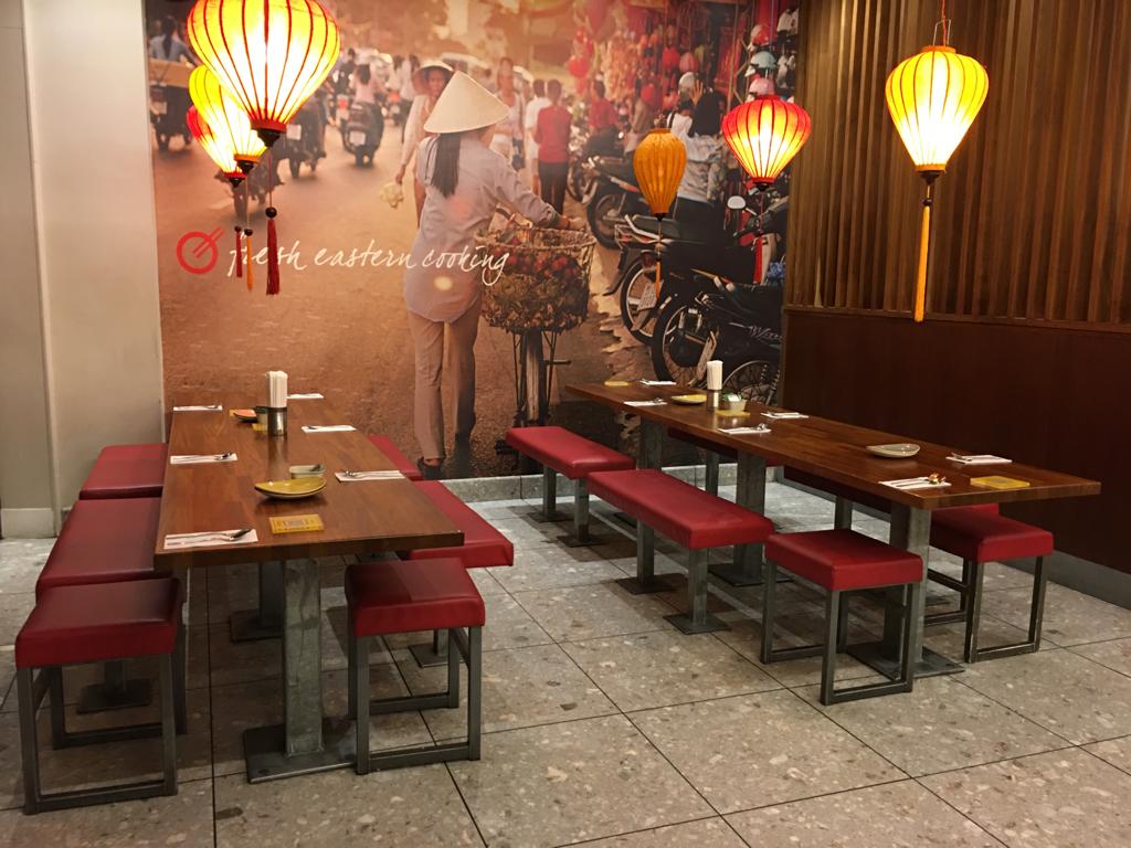 clean restaurant seating