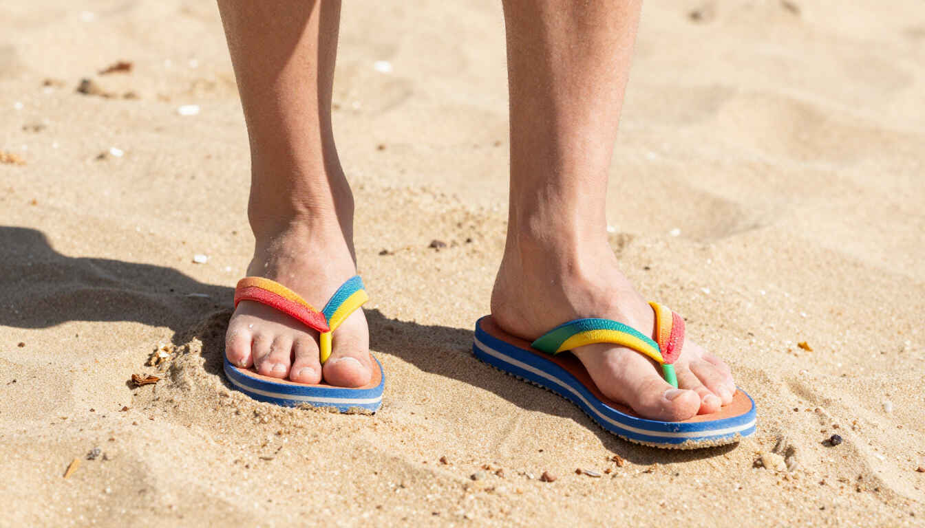 Summer beach feet