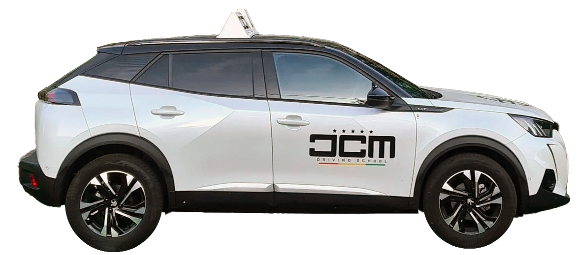 JCM Driving School branded car