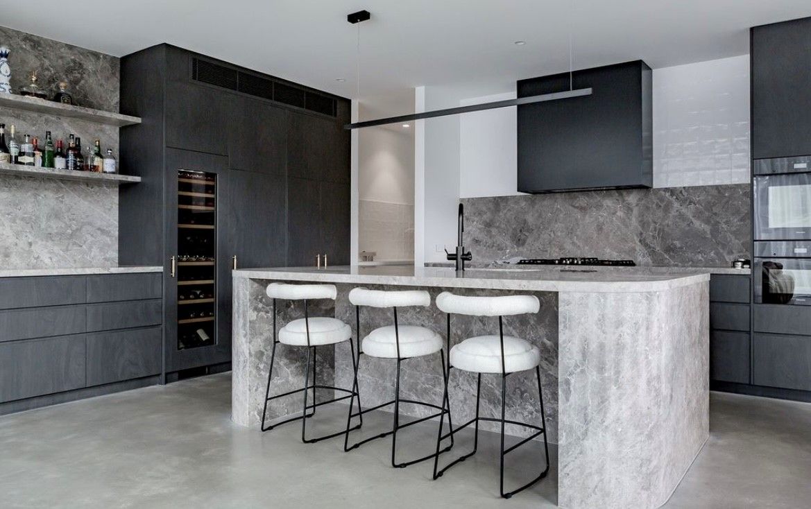 A Kitchen with White Cabinets , a Sink , and A Window — Inovative Interiors In Cardiff, NSW