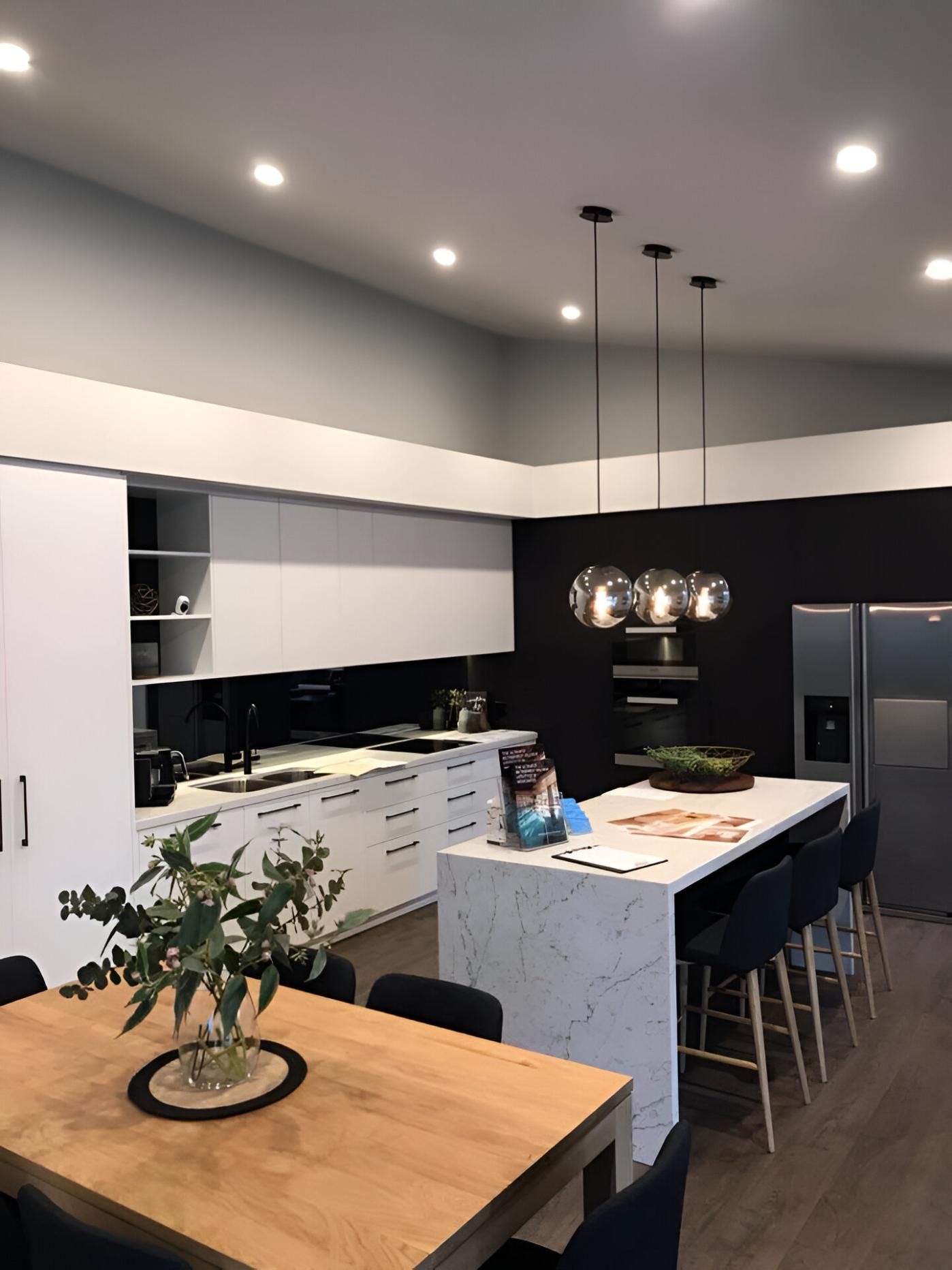 A Kitchen with A Table and Chairs in It — Inovative Interiors In Cardiff, NSW