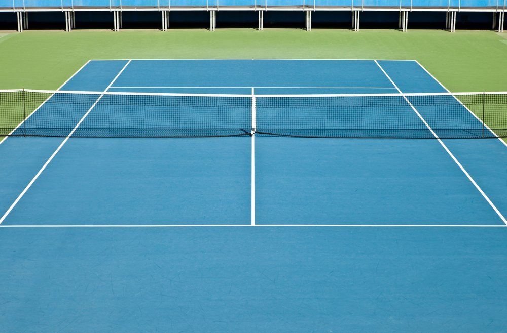 Blue Tennis Court — Norfolk, VA — Branche Industries