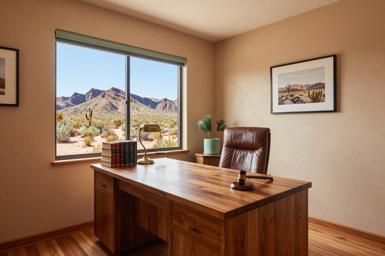 Interior of McGuire Robb law office at 830 N. Tegner St. in Wickenburg, Arizona.