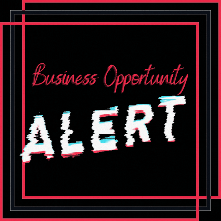 Gif of a business opportunity flyer