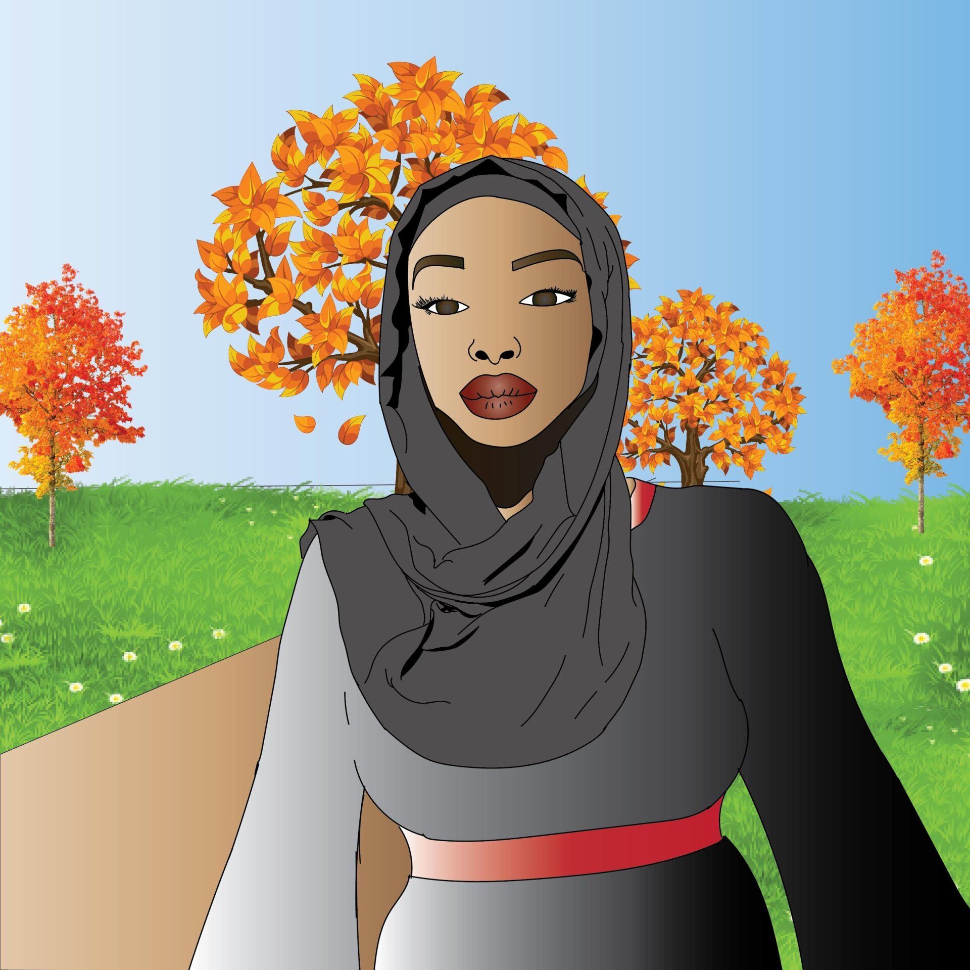 Image of a woman wearing a hijab
