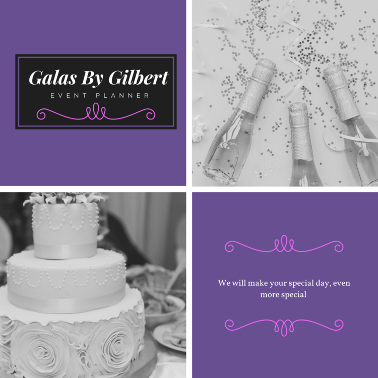 Image of a sample design for wedding event planner flyer